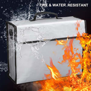 مقلمة الحرائق والماء من السيليكون لحفظ الملفات والنقود على شكل مجلد حقيبة المستندات بقفل للتخزين الآمن - Product Image 2