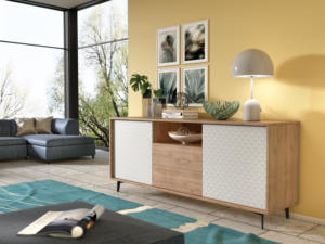 Mueble de almacenamiento para sala de estar, mueble de madera de roble, aparador blanco de lujo, Moderno - Product Image 2