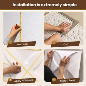 Panneau <span class=keywords><strong>de</strong></span> plafond en <span class=keywords><strong>PVC</strong></span> 3D imperméable, carreaux <span class=keywords><strong>de</strong></span> plafond en plastique résistants à l'humidité pour <span class=keywords><strong>salle</strong></span> <span class=keywords><strong>de</strong></span> <span class=keywords><strong>bain</strong></span>, cuisine et intérieur commercial - Product Image 4