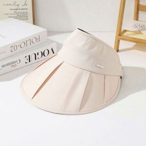 Sombrero de sol plisado para mujer, ajustable, para ciclismo, playa, verano, protección UV, visera hueca para exteriores - Product Image 3