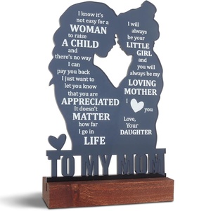 Regalos Sentimentales para el Día <span class=keywords><strong>de</strong></span> <span class=keywords><strong>la</strong></span> Madre y Cumpleaños - Placa Conmemorativa <span class=keywords><strong>de</strong></span> Madera con Ángel Moderno para Mamá, Hija, <span class=keywords><strong>Mi</strong></span> Mamá, Navidad, San Valentín, Pascua - Product Image 1