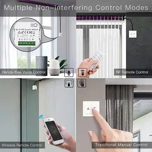 Interruptor de cortina inteligente Tuya WiFi Smart Life para puertas de persiana enrollable de motor ciego que funciona con Amazon Alexa y Google Home