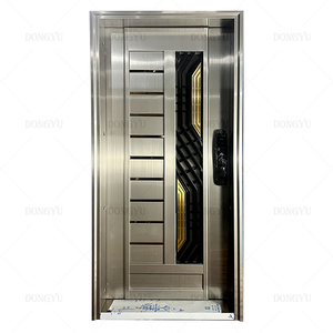 Ingresso di sicurezza esterno ingresso anteriore in legno porte blindate in acciaio per case moderne - Product Image 6
