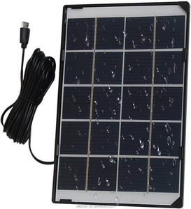 6W <b>5V</b> Portable Solar Panels, Adjustable Mount USB Solar Charger Power Bank, Outdoor Solar Panel for Camera, Lantern, Fan, Power - Product Image 5