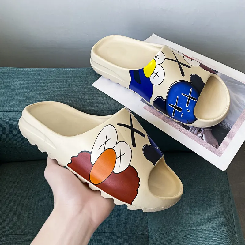 2020 Luxury Brand Slides Men Shoes Slippers Indoor House Slippers Graffiti Casual Beach Slipper EVA Quality Cartoon Shoes