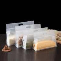 Sacs de nourriture transparents 14*20 + 4cm avec fermeture éclair, pochette de nourriture réutilisable avec encoche de déchirure refermable à la chaleur