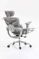 Chaise de bureau ergonomique minimaliste pour cadres, base en aluminium, structure en fer, accoudoirs 5D réglables, hauteur réglable, inclinable, pliable, pour bureau à domicile