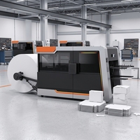 Machine de découpe automatique à plat pour rouleaux de papier de 970 mm, pour la production de gobelets, ventilateurs, bols, assiettes, boîtes à lunch et autres supports en rouleau