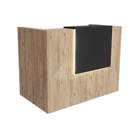 Comptoir de réception moderne de luxe en panneaux de bois, hauteur réglable, qualité supérieure, pour bureau, salon, hôpital, centre commercial, école, atelier