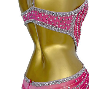 性感剪裁钻石生日婚礼嘉宾长裙粉色舞会礼服俱乐部穿鸡尾酒会礼服女性派对晚礼服 - Product Image 6