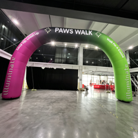 Arche publicitaire gonflable LED Oxford RGB Arc-en-ciel pour extérieur, durable et renforcée, avec éclairage intégré