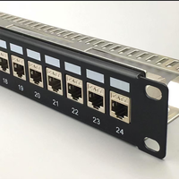 Connecteur RJ45 blindé sans outil CAT6A CAT7 de haute qualité, en alliage de zinc FTP STP 8P8C, fiche modulaire, panneau de brassage RJ45 CAT6 STP 24 ports