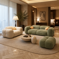 Mobilier d'hôtel moderne - Ensemble de canapés modulaires en tissu pour hôtel avec rembourrage en éponge modulaire