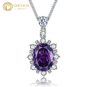 OUCHEN liontin perhiasan halus, 9k/10k/14k/18k desainer emas untuk Kalung Lab berlian tumbuh - Product Image 1