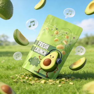 ถุงซิปล็อคแบบตั้งได้สำหรับบรรจุภัณฑ์อาหาร เช่น คุกกี้ ถั่ว ลูกอม เยลลี่  พร้อมบริการพิมพ์โลโก้ตามแบบ OEM  วัสดุเกรดอาหาร - Product Image 1