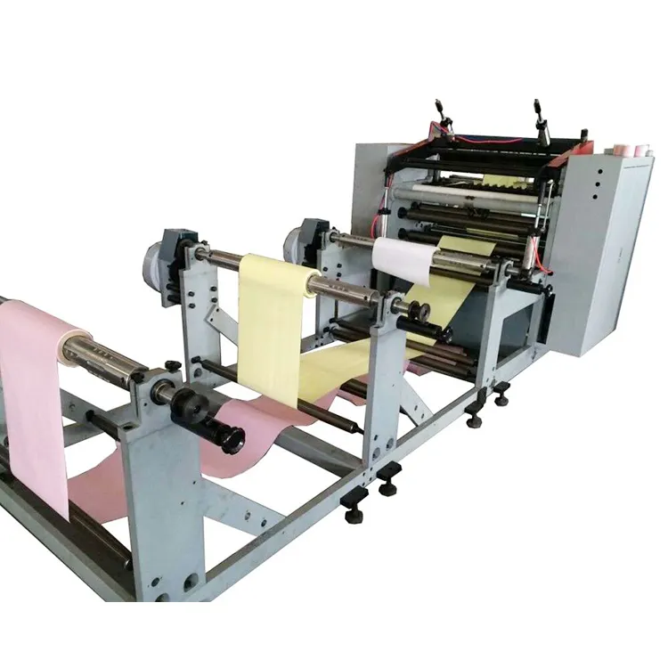 Automatic Colorful Cash Register Paper Fax Paper 3 Ply NCR Paper Roll Slitter Rewinder Machine