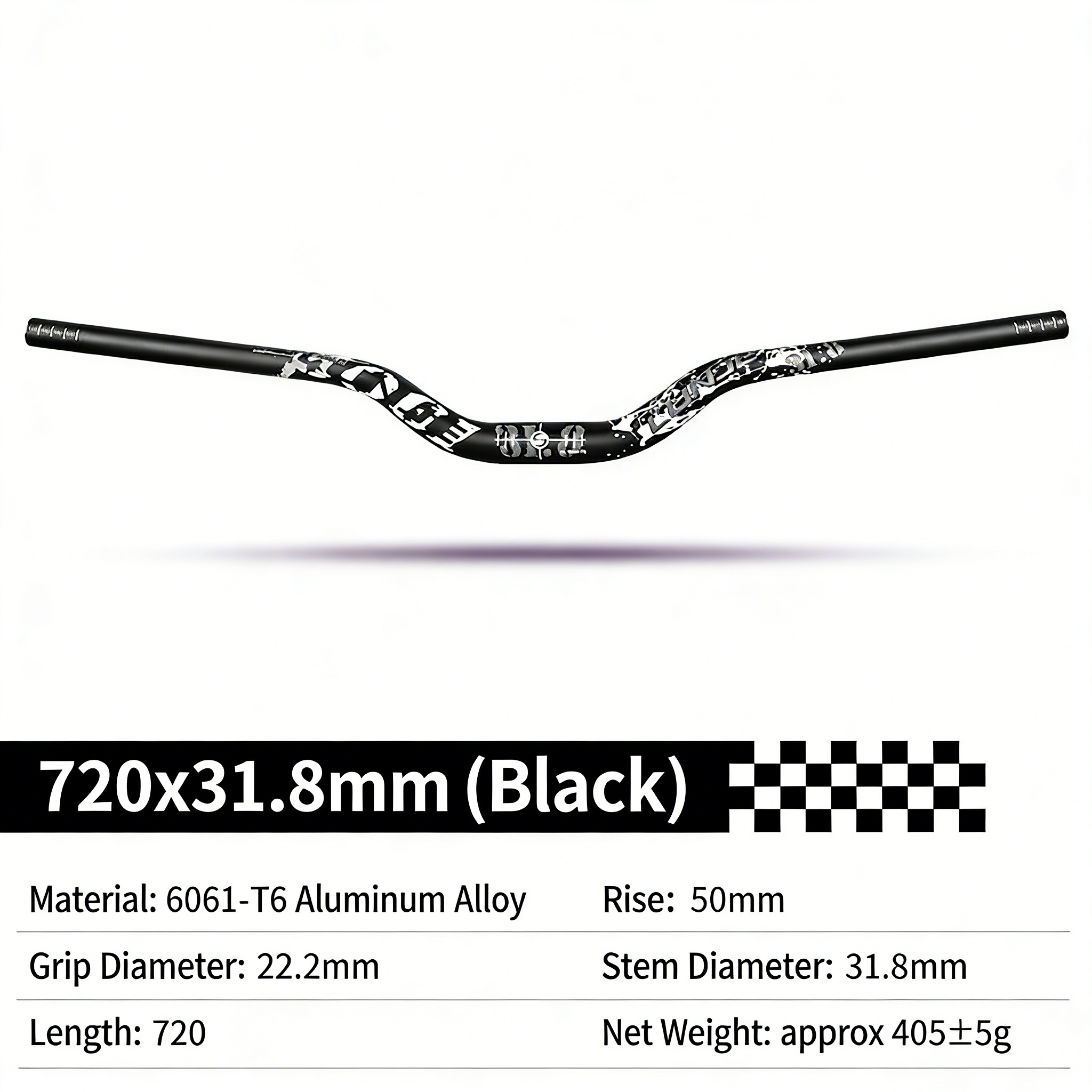 White label black 31.8 * 720mm/50H lifting