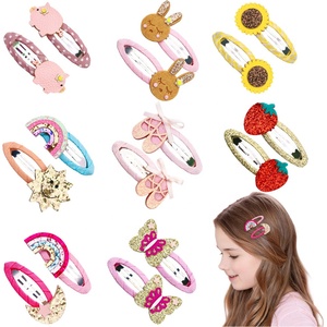 Barrettes à <span class=keywords><strong>cheveux</strong></span> <span class=keywords><strong>pour</strong></span> enfants, motifs animaux de dessin animé et fruits, barrettes à <span class=keywords><strong>cheveux</strong></span> à paillettes en forme de goutte d'eau, accessoires mignons <span class=keywords><strong>pour</strong></span> les petites filles - Product Image 5