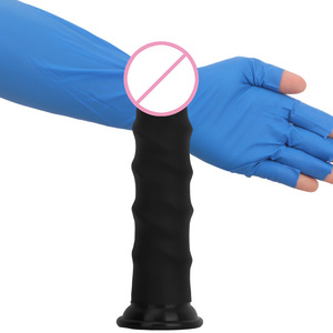 <span class=keywords><strong>Dildo</strong></span> Anale Realistico Grande in Silicone Liquido Impermeabile, Morbido, a Forma di Fungo Nero, con Testa Lunga e Spessa - Product Image 2