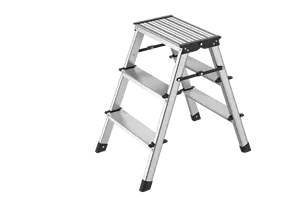 EN14183 tangga tangga aluminium portabel, tangga tangga lipat 2 langkah untuk rumah