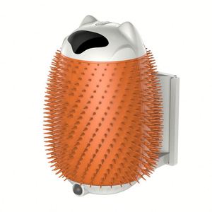 Brosse de toilettage automatique intelligente pour chat avec parfum mentholé et design à volants pour l'élimination des poils et le massage apaisant - Product Image 1