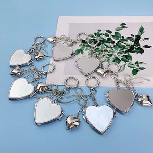 <b>Makeup</b> <b>Compact</b> Pocket Love Mirror Keychain Metal Portable Two-side Folding Mirror Cosmetic <b>Compact</b> Mirror Keychain - Product Image 6