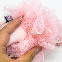 Mignon exfoliant douche pouf enfants douche bouffée dessin animé éponge maille boule de bain pour enfant bébé écologique luffa corps éponge brosse