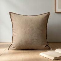Housse de coussin carrée en lin jacquard pour la décoration de salon