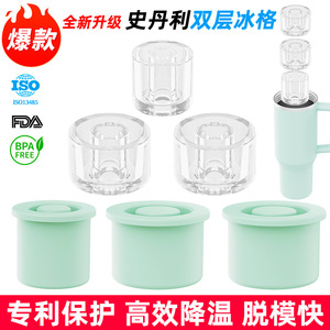 ถาดน้ำแข็งสแตนลีย์แบบสองชั้น 55x65 มม. 55x82 มม. แกะออกง่ายสำหรับแก้วน้ำสีชมพู - Product Image 5