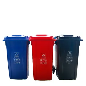 100L Kunststoff Wheelie Mülleimer Abfall Müll Container für outdoor