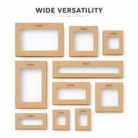 Boîte d'emballage en papier kraft brun écologique avec logo personnalisé, couvercle et base, boîte cadeau avec fenêtre en PVC transparent et sac en papier