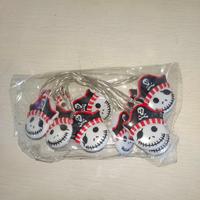 Guirlande lumineuse LED décorative d'Halloween, étanche, motif chapeau de pirate tête de mort, alimentée par piles, lumières féériques pour décoration de maison hantée