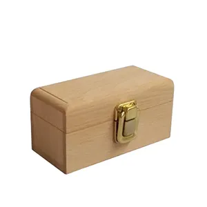 Mini Stash Box with Clasp and Velvet Lining Miniature Wooden Treasure Boxes Jewelry Case Wooden Small Gift Box Storage Packaging