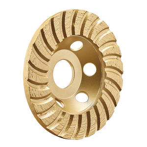 Plaque de support diamantée Fervi Turbo Cup, largeur de face 1 pouce, épaisseur 0,188 pouce, pour le meulage du granit et de la pierre - Product Image 1