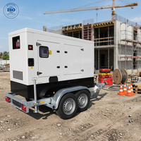 Groupe électrogène diesel silencieux sur remorque 60KW 80KVA 80KW Triphasé 380V 400V 50/60HZ pour usage industriel extérieur avec ATS DC