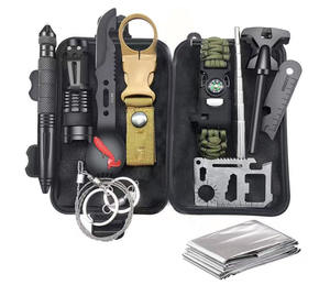 Kit de Supervivencia para Viajes al Aire Libre, Kit de Primeros Auxilios de Emergencia, Equipo Multifuncional para Senderismo - Product Image 1