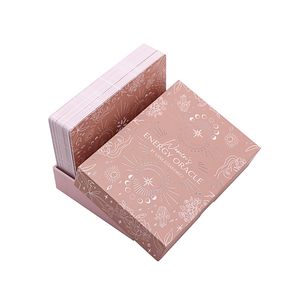 Cartes d'affirmation personnalisées de qualité supérieure, livraison gratuite, cartes <span class=keywords><strong>Oracle</strong></span>, jeu de cartes de tarot rose - Product Image 1