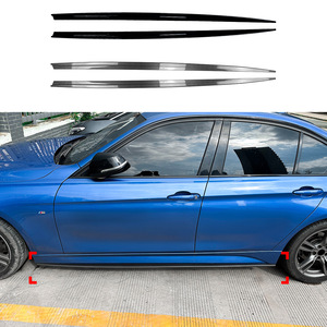 Amp-Z Side Skirts Carbon Fiber Texture Matte Finish For Bmw 3 Series F30 M Sport 2013-2019 Standard Wheelbase - Product Image 1