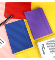 Carnet à couverture rigide de bonne qualité A5 en cuir PU avec bande élastique, fournitures de bureau et scolaires