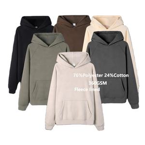 เสื้อสเวตเตอร์แบบสวมศีรษะของผู้ชาย76% มีฮู้ดผ้าโพลีเอสเตอร์ผ้าฝ้าย24% แบบไม่มีเชือกผูก - Product Image 1