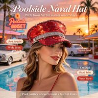 Chapeau de Capitaine Steampunk à Strass à Faible MOQ, Chapeau de Pirate avec Logo Personnalisé, Coiffe pour Soirée Vintage sur le Thème des Dirigeables