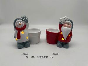 Décor de père noël pots en céramique de noël décoration de jardin de table couvercles de <span class=keywords><strong>pot</strong></span> de fleur pour une utilisation intérieure et extérieure - Product Image 3