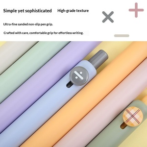 Stylo plume Zanshi à bouton neutre, série 0,42 mm, en plastique noir, pour l'écriture quotidienne et les examens des étudiants - Product Image 4