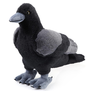 Peluche Corbeau Noir Créatif en Gros, Jouet en Coton Ultra Doux, Mignonne Poupée Corbeau pour Fête d'Halloween, Décoration Maison, Personnalisation OEM - Product Image 1