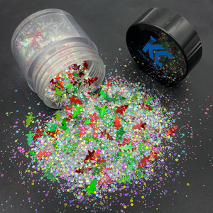 バルクスパンコール装飾のクリスマスネイルグリッター混合雪片六角形新年生分解性グリッターマニキュアアクセサリー - Product Image 3