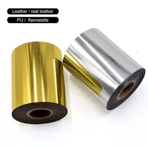 <span class=keywords><strong>1.2</strong></span> x 400ft pelle abbronzante macchina PU trasferimento di calore anodizzato dorato decorazione fai da te panno pacchetto scatola stampa a caldo carta stagnola - Product Image 1