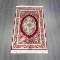 91x152cm Tapis turcs lavables Prière nouée Afghan Qum Prix Tapis en soie fait main