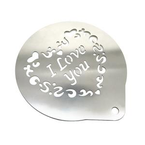 Plantilla de café de acero inoxidable con logotipo personalizado al por mayor, plantilla de café cortada con lá<span class=keywords><strong>ser</strong></span> reutilizable para <span class=keywords><strong>barista</strong></span> - Product Image 1