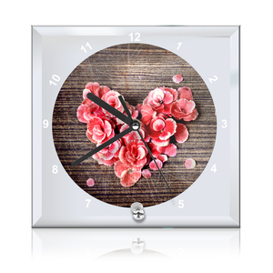 นาฬิกาแก้วขอบกระจกสี่เหลี่ยมคริสตัลคุณภาพสูงระเหิดเปล่า - Product Image 3
