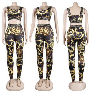 <strong>Sexy</strong> Women's Midriff Slim-fit Tank Top and Pants Two-piece <strong>Club</strong> <strong>Outfit</strong> - Product Image 6